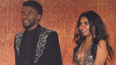 Regina and Chadwick leaving together from the Oscar after party.